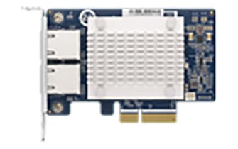 QNAP QXG-5G2T-111C - Nätverksadapter - PCIe 3.0 x2 låg profil - 5GBase-T x 2 - för QNAP TDS-16489U R2, TS-1232, 1253, 453, 832, 853, 873, 877, 977, E