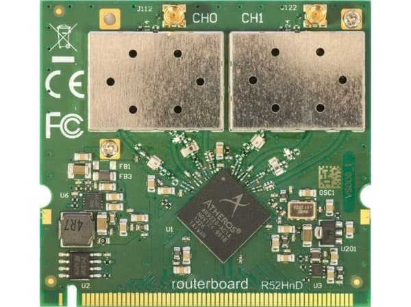 MikroTik RouterBOARD R52HnD - Nettverksadapter - mini PCI - 802.11a, 802.11b/g/n