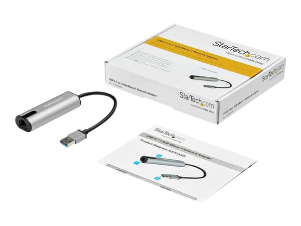StarTech.com USB 3.0 Type-A till 2,5 Gigabit Ethernet-adapter - 2.5GBASE-T - Nätverksadapter - USB 3.0 - 10M/100M/1G/2.5 Gigabit Ethernet x 1 - svart