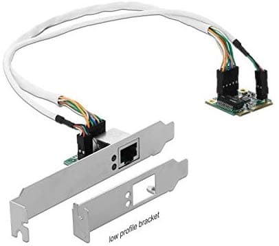 Delock Mini PCIe I/O PCIe half size 1 x Gigabit LAN Low Profile - Nätverksadapter - PCIe Half Mini Card - Gigabit Ethernet x 1