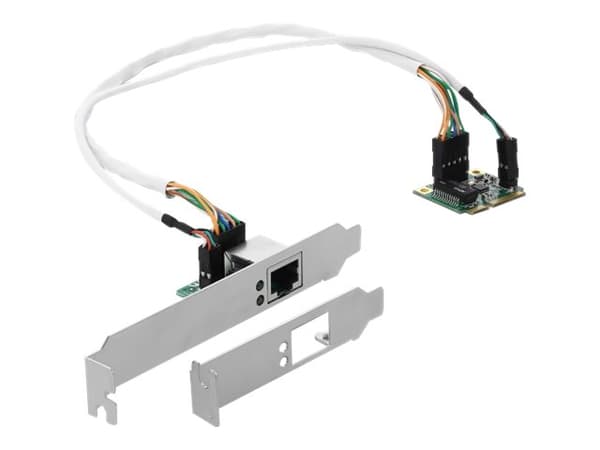 Delock Mini PCIe I/O PCIe half size 1 x Gigabit LAN Low Profile - Nätverksadapter - PCIe Half Mini Card - Gigabit Ethernet x 1