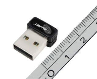 ALLNET ALL0235NANO, Koblet med ledninger (ikke trådløs), USB, WLAN, Wi-Fi 4 (802.11n), 150 Mbit/s, Sort