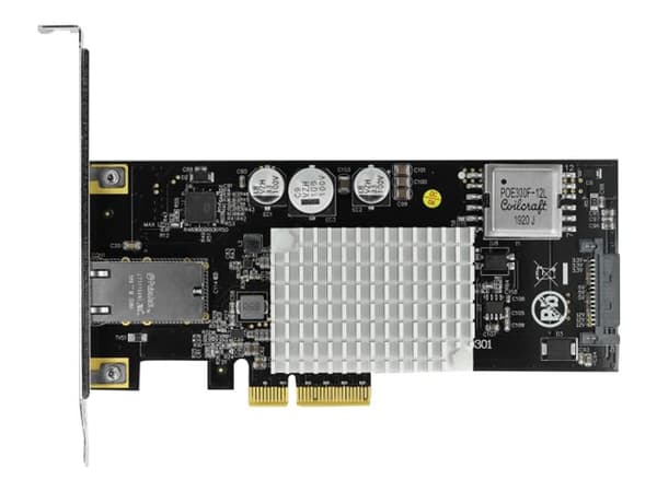 Delock PCI Express Card to 1 x 10GBase-T LAN PoE+ RJ45 - Nätverksadapter - PCIe 3.0 x4 - 10Gb Ethernet (PoE+)