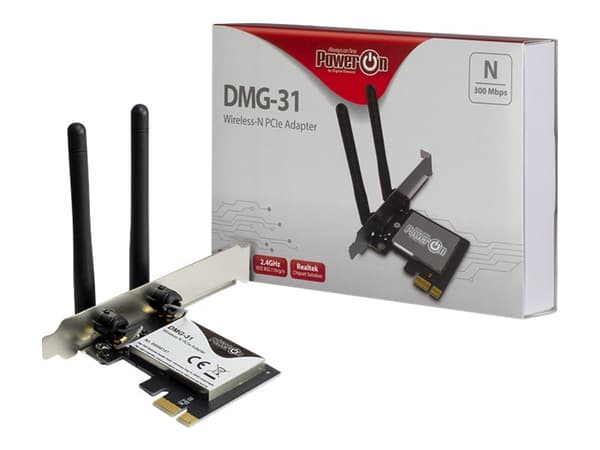 Inter-Tech DMG-31 - Nätverksadapter - PCIe - 802.11b/g/n