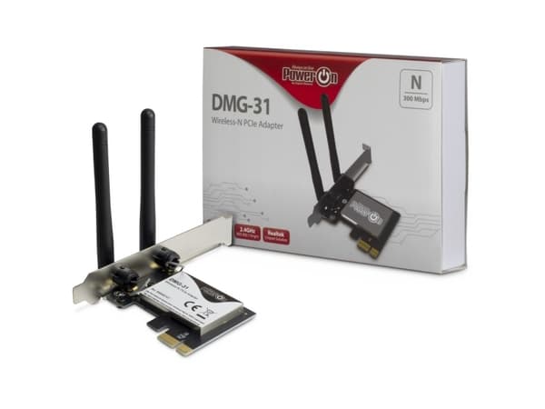 Inter-Tech DMG-31 - Nätverksadapter - PCIe - 802.11b/g/n