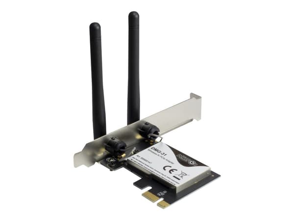 Inter-Tech DMG-31 - Nätverksadapter - PCIe - 802.11b/g/n