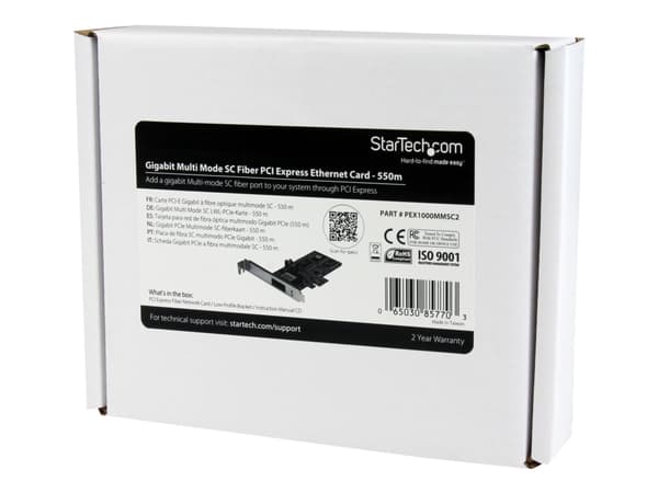 StarTech.com PCI Express (PCIe) Gigabit Ethernet-nätverkskortadapter för fiber med SC i multiläge - 550 m - Nätverksadapter - PCIe - 1000Base-FX