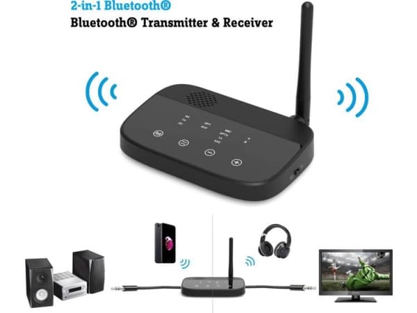 Renkforce BTHP-100 Bluetooth® musiksender/modtager Bluetooth-version: 4.2, aptX®, SBC 100 m AptX-teknologi