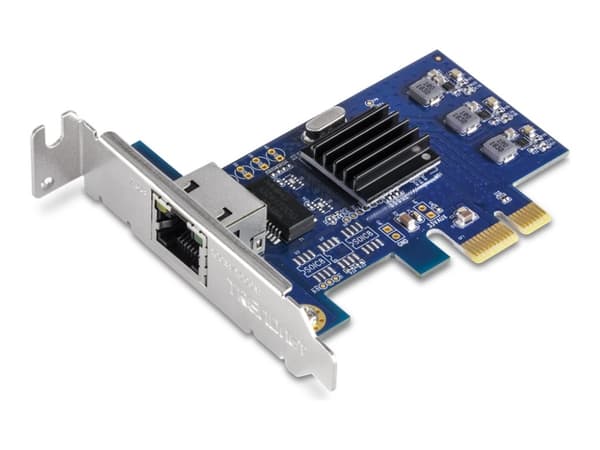 TRENDnet TEG-25GECTX - Nettverksadapter - PCIe 2.0 lav profil - 2.5GBase-T - TAA-samsvar Blå, Sølv