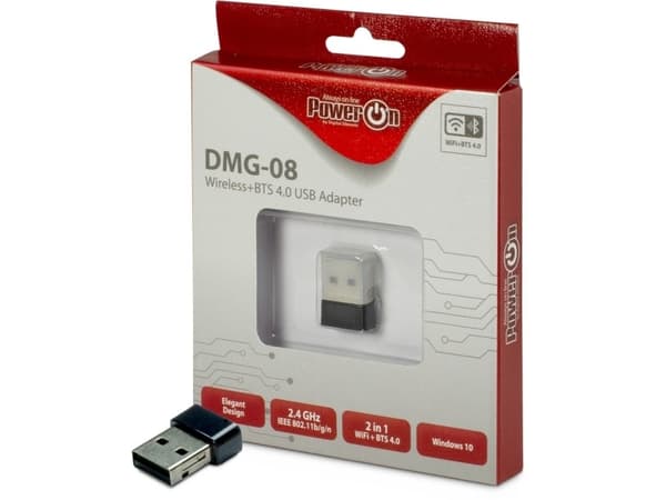 Inter-Tech DMG-08 - Nätverksadapter - USB 2.0 - 802.11a, 802.11b/g/n, Bluetooth 4.0