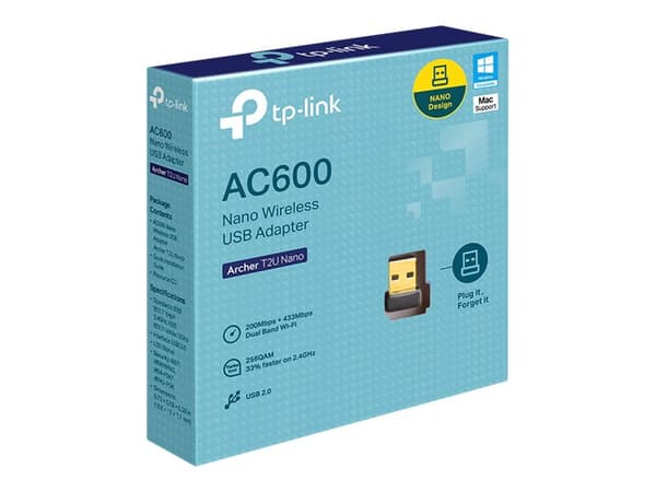 TP-Link Archer T2U Nano - Nettverksadapter - USB 2.0 - Wi-Fi 5