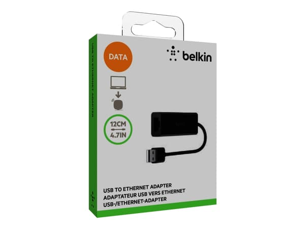 Belkin USB 2.0 Ethernet Adapter - Nätverksadapter - USB 2.0 - 10/100 Ethernet