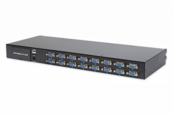 DIGITUS Professional DS-72214 - KVM-svitsj - 16 x KVM port(s) - rackmonterbar