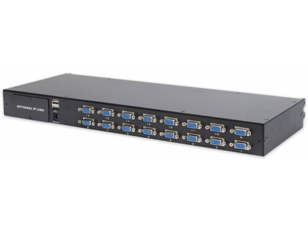 DIGITUS Professional DS-72214 - KVM-svitsj - 16 x KVM port(s) - rackmonterbar