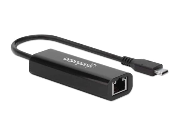 Manhattan 153300, Kabel, USB Type-C, Ethernet, Svart