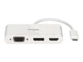 Miniatyrbilde 4 av 5: D-Link DUB-V310 - Video adapter - 24 pin USB-C hann til HD-15 (VGA), HDMI, DisplayPort hunn - 11 cm - 4K-støtte