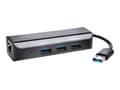 Miniatyrbilde 4 av 5: Kensington UA3000E - Nettverksadapter - USB 3.0 - Gigabit Ethernet x 1 + USB 3.0 x 3 - svart