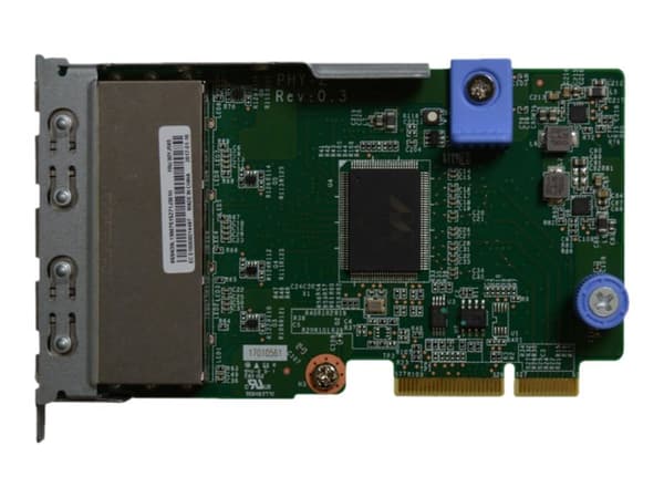 Lenovo ThinkSystem - Nettverksadapter - LAN-on-motherboard (LOM) - Gigabit Ethernet x 4 - for ThinkAgile VX Certified Node 7Y94, 7Z12; ThinkAgile VX7 Grønn
