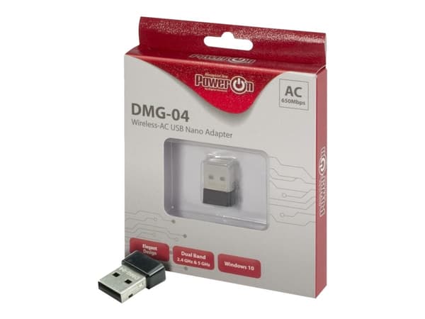 Inter-Tech DMG-04 - Nettverksadapter - USB 2.0 - Wi-Fi 5