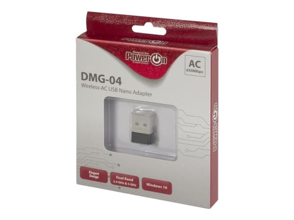 Inter-Tech DMG-04 - Nettverksadapter - USB 2.0 - Wi-Fi 5