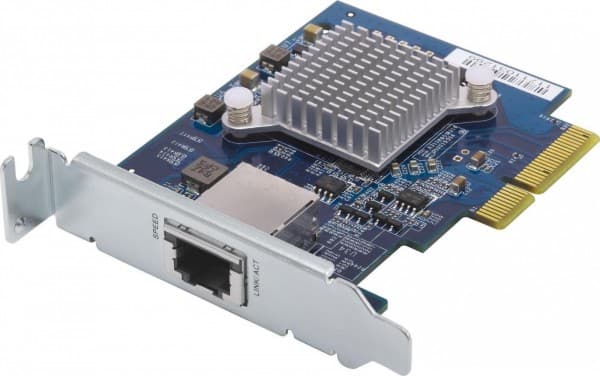 QNAP QXG-10G1T - Nätverksadapter - PCIe 3.0 x4 låg profil - 10Gb Ethernet x 1 - för QNAP QGD-1600, TS-1232, 253, 453, 473, 832, 853, 877, 977, TVS-24