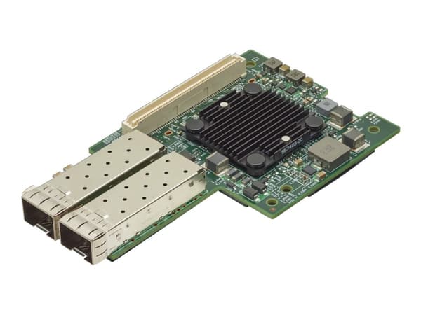 Broadcom NetXtreme E-Series M225P - Nätverksadapter - PCIe - 25 Gigabit SFP28 x 2 Grön, Grå