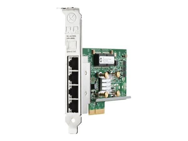HPE 331T - Nettverksadapter - PCIe 2.0 x4 lav profil - Gigabit Ethernet x 4 - for ProLiant DL360 Gen10, DL388p Gen8 Grønn, Grå