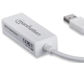 Manhattan 506847, Koblet med ledninger (ikke trådløs), USB, Ethernet, 1000 Mbit/s, Hvit