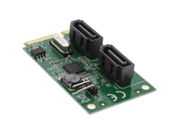 InLine 66907, Mini PCI Express, SATA, PCIe 2.0, Silver, PC, ASMedia ASM1061R