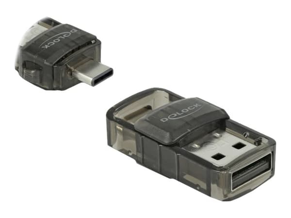 DeLOCK USB 2.0 Bluetooth 4.0 Adapter 2 in 1 USB Type-C™ or Type-A, Langaton, USB, Bluetooth, 3 Mbit/s, Läpinäkyvä