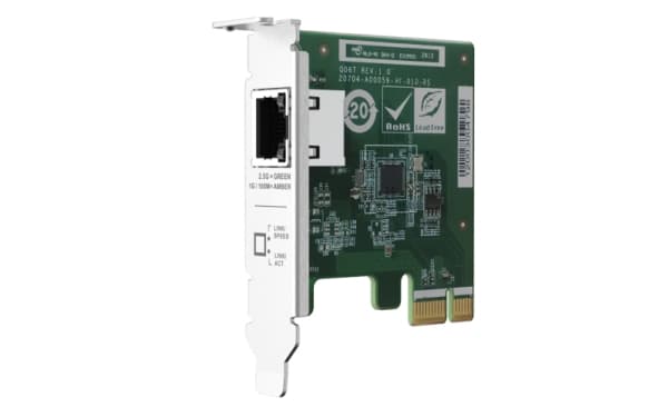 QNAP QXG-2G1T-I225 - Nettverksadapter - PCIe 2.0 - 2.5GBase-T x 1 - for QNAP QGD-1600, TDS-16489U R2, TS-1232, 473, 832, 853, 877, 977, TVS-2472, 673