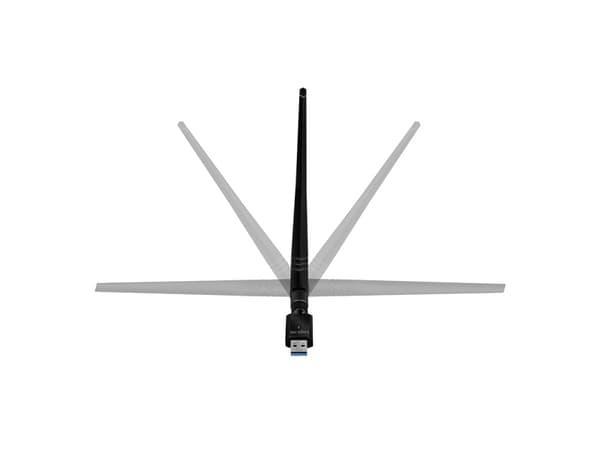 LogiLink WL0246, Trådlös, USB, WLAN, 876 Mbit/s, Svart