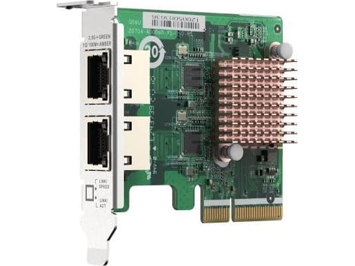 QNAP QXG-2G2T-I225 - Nettverksadapter - PCIe 2.0 x2 lav profil - 2.5GBase-T x 2 - for QNAP QGD-1600, TS-1232, 1253, 251, 253, 432, 453, 653, 832, 853