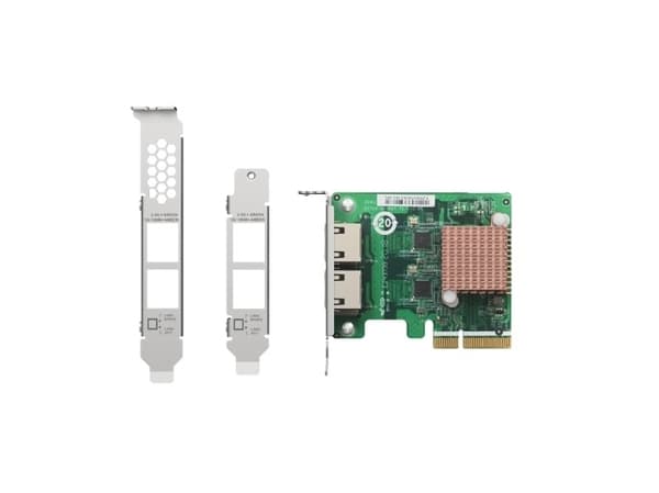QNAP QXG-2G2T-I225 - Nettverksadapter - PCIe 2.0 x2 lav profil - 2.5GBase-T x 2 - for QNAP QGD-1600, TS-1232, 1253, 251, 253, 432, 453, 653, 832, 853