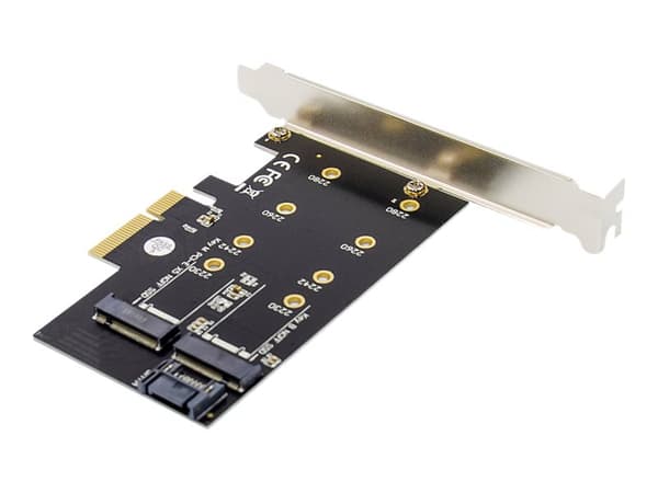 DIGITUS DS-33170 - Grensesnittadapter - M.2 - 2 Kanal - M.2-kort - PCIe 3.0 x4 Sort