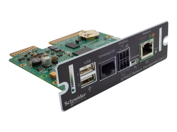Schneider Electric Network Management Card 3 with Environmental Monitoring and Modbus - Adapter för administration på distans - SmartSlot - Gigabit E