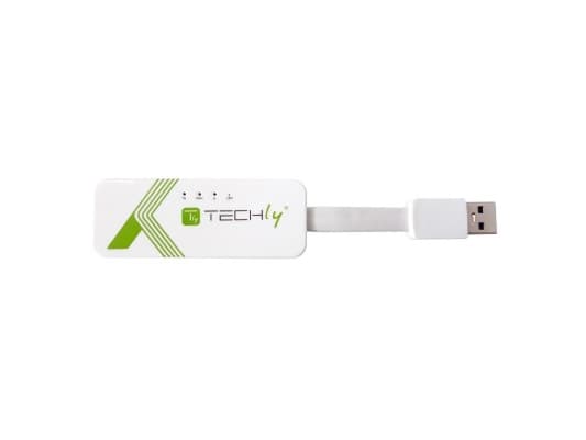 Techly IDATA USB-ETGIGA-3A, Langallinen, USB, Ethernet, 5000 Mbit/s, Valkoinen Valkoinen