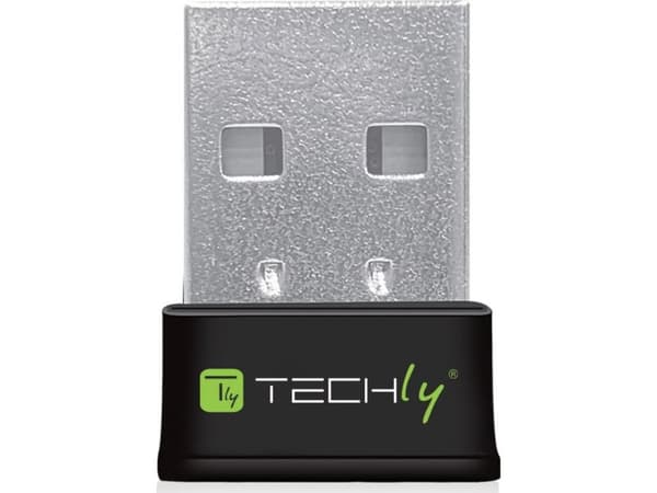 Techly I-WL-USB-600TY, Trådløs, USB, WLAN, Wi-Fi 5 (802.11ac), 583 Mbit/s, Sort