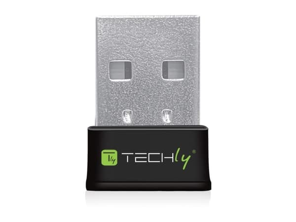 Techly I-WL-USB-600TY, Trådløs, USB, WLAN, Wi-Fi 5 (802.11ac), 583 Mbit/s, Sort Sort
