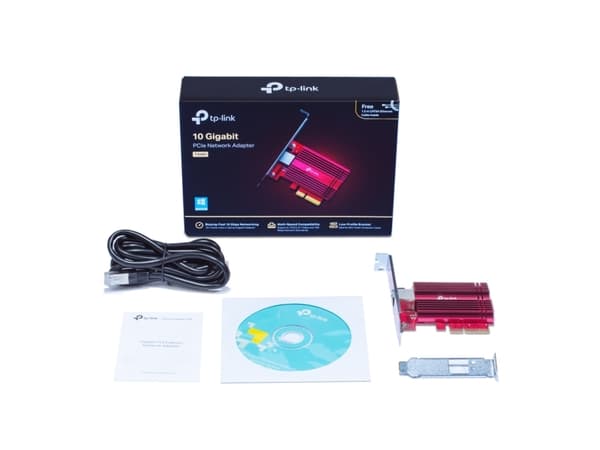 TP-Link TX401, Sisäinen, Langallinen, PCI Express, Ethernet, 10000 Mbit/s, Punainen