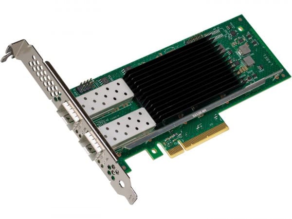 Intel E810-XXVDA2, Sisäinen, Langallinen, PCI Express, Kuitu, Musta, Vihreä, Hopea