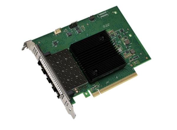 Intel Ethernet Network Adapter E810-XXVDA4 - Nettverksadapter - PCIe 4.0 x16 - 10/25 Gigabit SFP28 x 4
