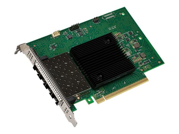 Intel Ethernet Network Adapter E810-XXVDA4 - Nettverksadapter - PCIe 4.0 x16 - 10/25 Gigabit SFP28 x 4