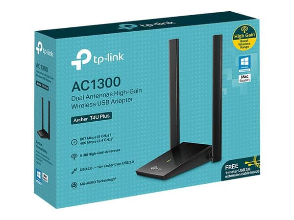 TP-Link Archer T4U Plus - Nätverksadapter - USB 3.0 - Wi-Fi 5
