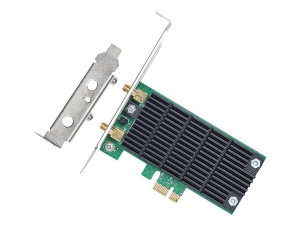 TP-LINK Archer T4E, Sisäinen, Langaton, PCI Express, WLAN, 867 Mbit/s, Musta, Vihreä
