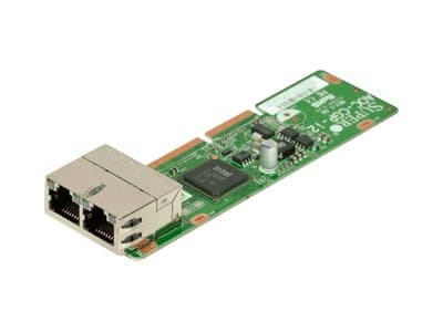 Supermicro AOC-CGP-I2 - Nettverksadapter - PCIe 2.1 x4 lav profil - Gigabit Ethernet x 2 - for SuperServer 2027, 2027TR, 5037, 6027, 6027TR, F617, F6 Grønn