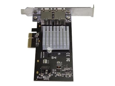 StarTech.com PCIe 10GBase-T / NBASE-T Ethernet nätverkskort med 2 portar - med Intel X550-chip - Nätverksadapter - PCIe 3.0 x4 låg profil - 10Gb Ethe