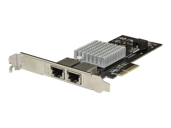 StarTech.com PCIe 10GBase-T / NBASE-T Ethernet nätverkskort med 2 portar - med Intel X550-chip - Nätverksadapter - PCIe 3.0 x4 låg profil - 10Gb Ethe