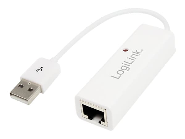 LogiLink Fast Ethernet USB 2.0 to RJ45 Adapter - Nätverksadapter - USB 2.0 - 10/100 Ethernet