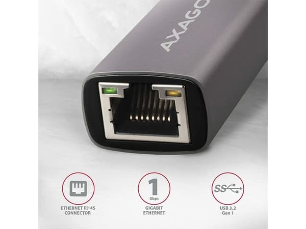 AXAGON - Nätverksadapter - USB-C 3.2 Gen 1 - Gigabit Ethernet x 1